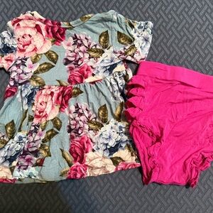 Posh Peanut Peplum Bummie Set